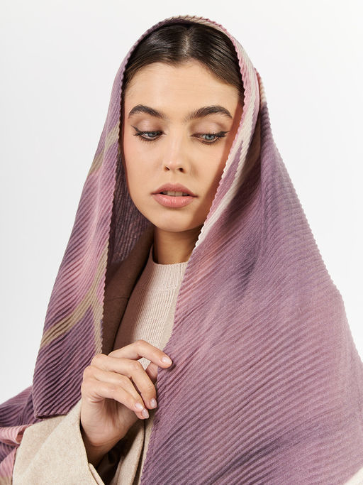 Большой, мягкий, тонкий и очень нежный двусторонний палантин с рисунком - Tantino фото 5