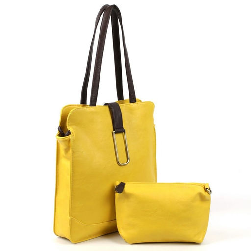 Женская сумка шоппер из эко кожи с косметичкой 0075-11 - Cidirro фото 2