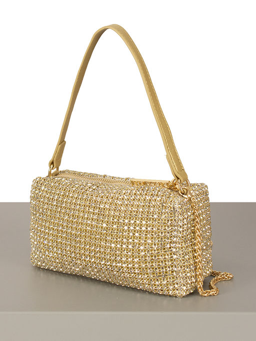 LACCOMA сумка ST016-1-золотой стразы  фото 4