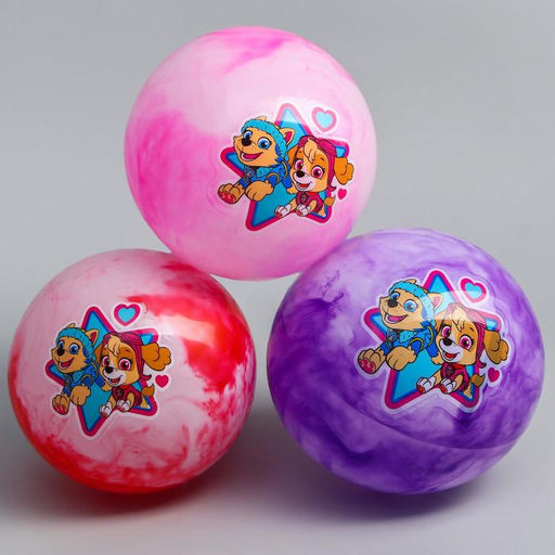 Мяч детский Paw Patrol Скай и Эверест, 22 см, 60 г, мрамор, МИКС  фото 4