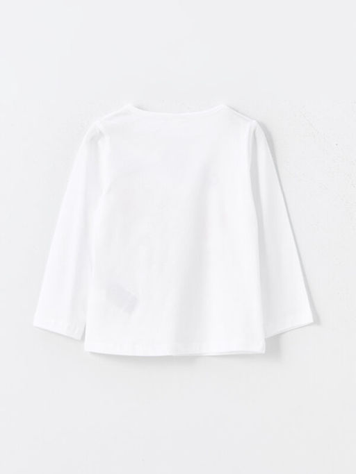 Bisiklet Yaka Bask?l? K?z Bebek Pijama Tak?m 2li