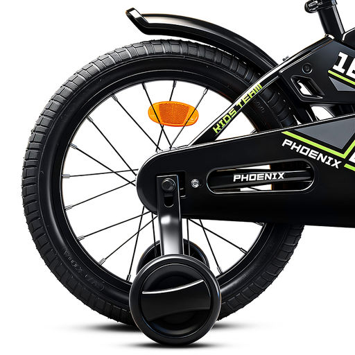 Велосипед 16" Rocket Phoenix, цвет черно/зеленый