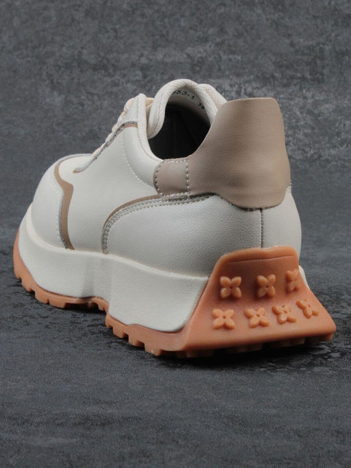 03-YC353-1 BEIGE Кроссовки женские (натуральная кожа) - Фабричный китай фото 8