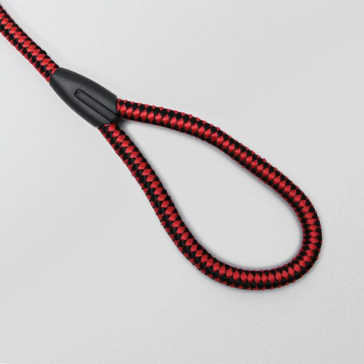 Поводок усиленный с амортизатором от рывка, 120 х 1,2 см, чёрно-красный - Пижон фото 4