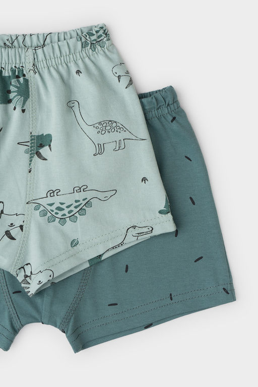 CROCKID, Трусы/ уп. Цвет: темный малахит, голуб.прибой, динозавры