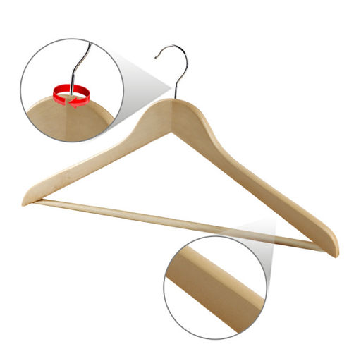 Набор вешалок дерев., 6 шт., прямых, с переклад., 44.5*23*1.2 см, цвет сиреневый, LAV, шт - Valiant фото 26