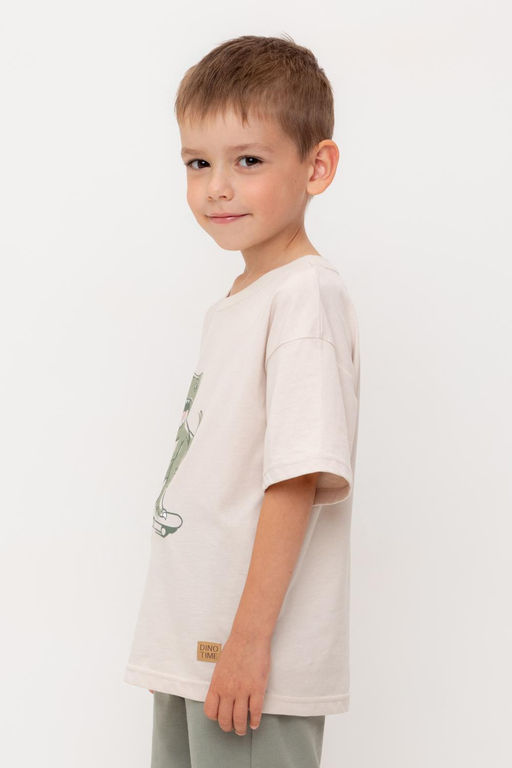 КР 302725/бежевый к554 фуфайка (футболка) для мал - Crockid фото 4