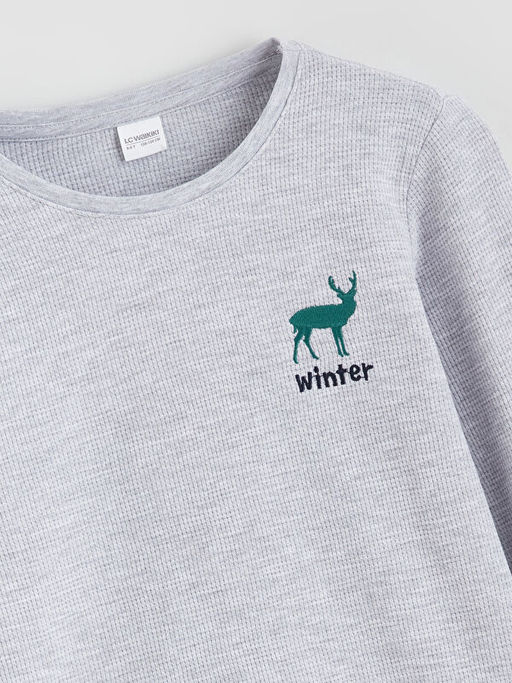 Bisiklet Yaka Basic Erkek ?ocuk Pijama ?st