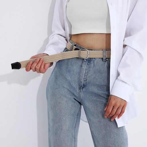 Ремень женский, ширина 3,3 см, пряжка металл, цвет бежевый - Simaland фото 4