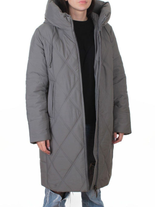 A612 GRAY/MENTHOL Куртка зимняя женская (верблюжья шерсть, 120 гр. холлофайбер)