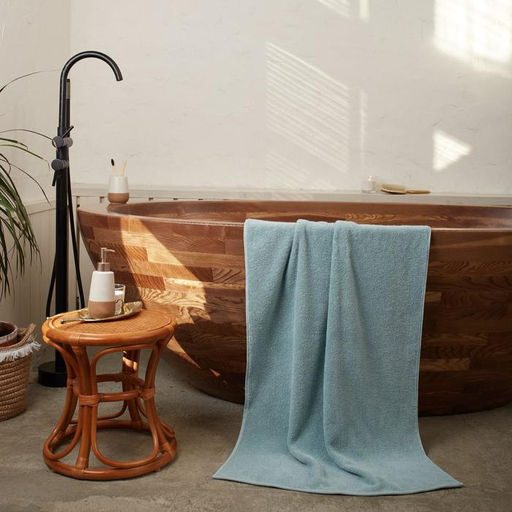 Полотенце махровое Этель Organic Mint 70х130 см, 100% хлопок, 420гр/м2  фото 6