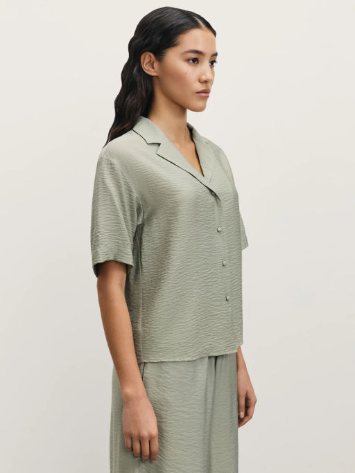 Блузка с английским воротником из фактурной вискозы / Zarina  фото 5