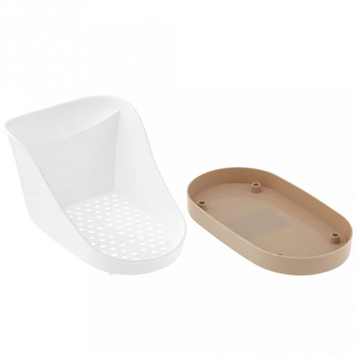 Подставка для губок, моющего средства, тряпок пластмассовая 12х18х10см, Латте (Россия)