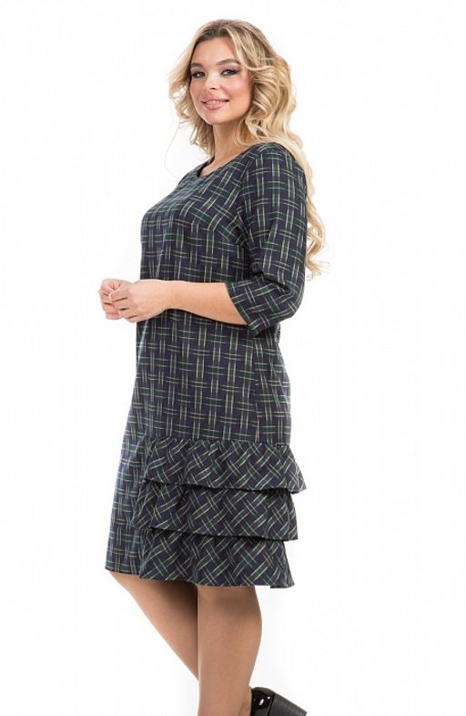 Платье 1039 синяя клетка - Novita фото 2