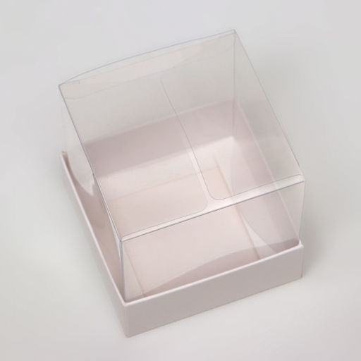 Цена за 5 шт. Коробка для пирожных, белый, 8×8×8 см. Кондитерская упаковка