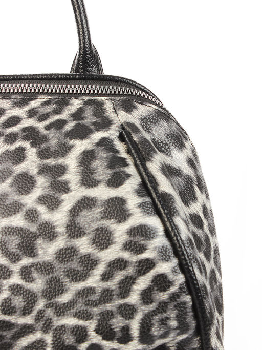 LACCOMA рюкзак Мэри-HL040-леопард черный эко кожа хлопок  фото 4