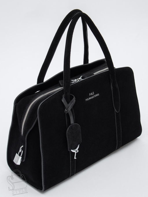 Сумка женская кожаная 2410YF black Polina&Eiterou