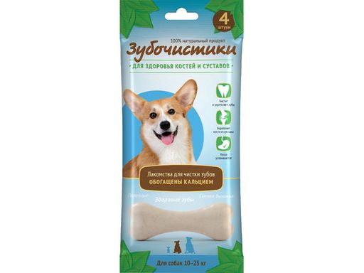 Лакомство Зубочистики д/с средних пород Кальциевые 90г, 72