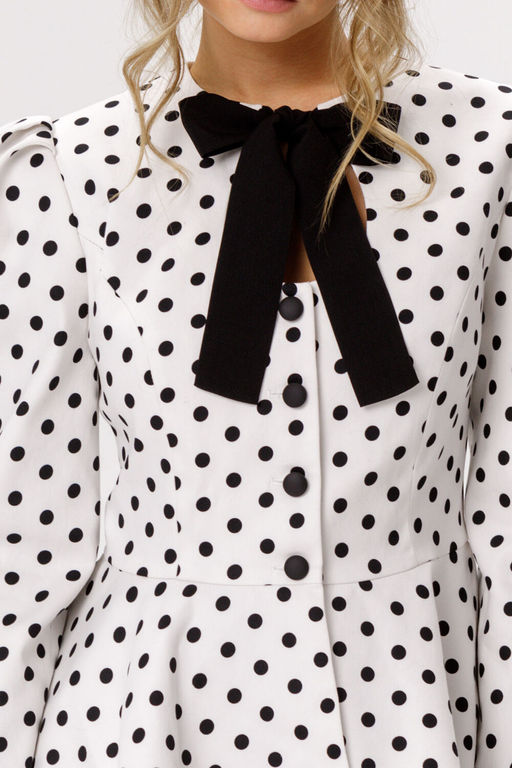 Костюм Pirs 6647 горохи на белом фоне+ черный