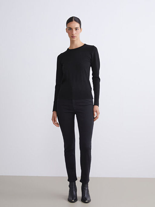 Bisiklet Yaka Kad?n Triko Kazak