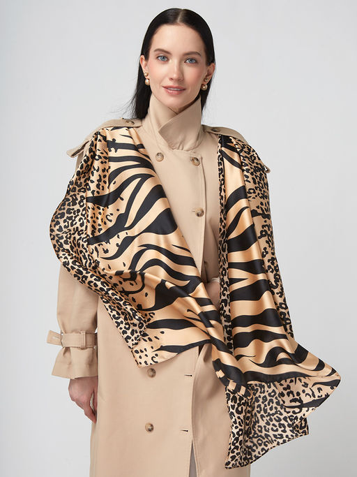 Большой, мягкий, тонкий и очень нежный двусторонний палантин с рисунком Tantino