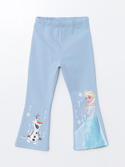 Beli Lastikli Elsa Bask?l? K?z Bebek Tayt Pantolon