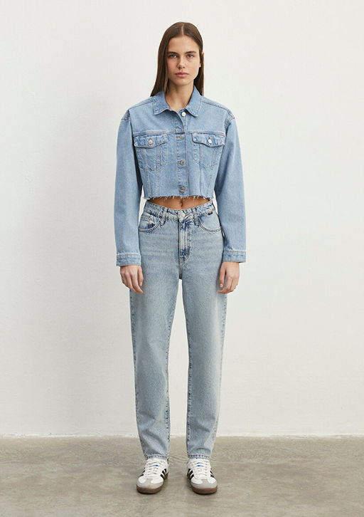 Brenda 90lar Indigo Mavisi Jean Ceket фото 2