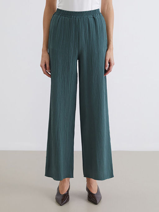 Beli Lastikli Dokulu Geni? Pa?a Kad?n Pantolon