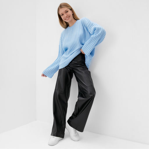 Джемпер женский вязаный MINAKU: Knitwear collection, голубой, размер 54-56