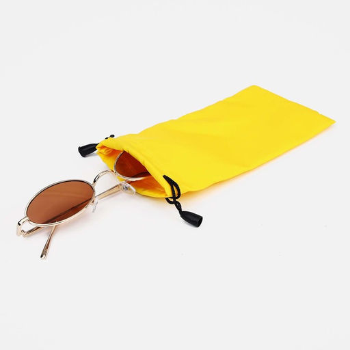 Цена за 20 шт. Футляр для очков на затяжке, ФАСОВКА 20 ШТ, 9 х 17.5 см, цвет жёлтый - Simaland фото 2