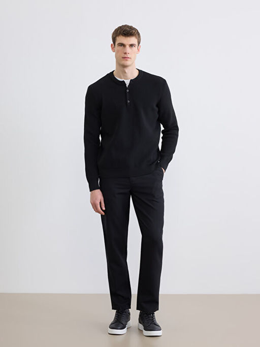 Bisiklet Yaka Erkek Triko Kazak