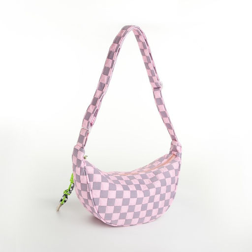 Сумка женская через плечо, розовая, 30×14×10 см