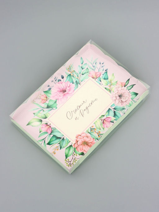 Цена за 5 шт. Коробка для печенья, Счастья, 22?15?3 см