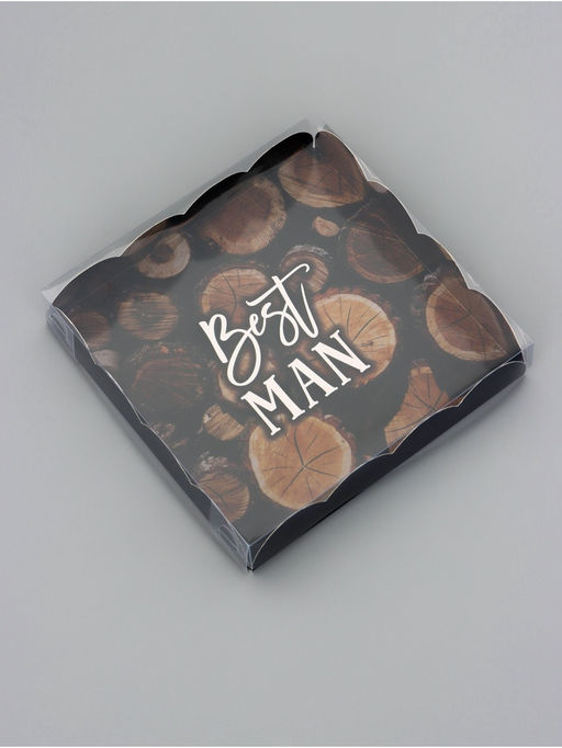 Цена за 5 шт. Коробка для печенья, «Мужчине», 15×15×3 см