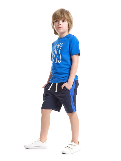 Шорты для мальчика 22-3458 черный | горчичный - Mini maxi фото 17