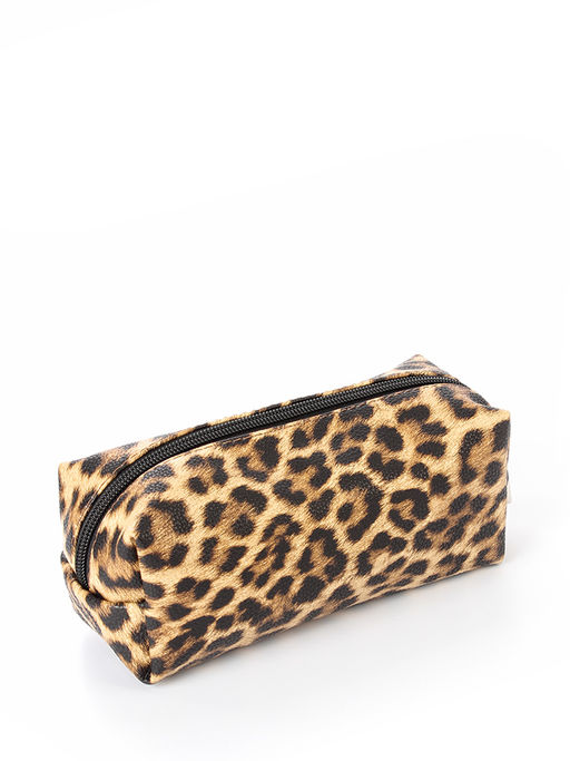 LACCOMA косметичка Гретта-леопард рыжый эко кожа хлопок  фото 4