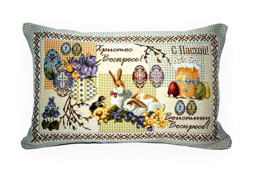 С Пасхой - гобеленовая наволочка 45х45 см - Гобеленглавснаб фото 2