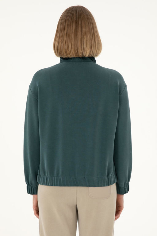 Женский темно-зеленый свитшот Неожиданная скидка в корзине - U.s. polo assn фото 5