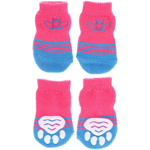 Цена за 5 шт. Носочки для животных "LAPUSIK", королева, цвет розовый, размер s, 2,5см