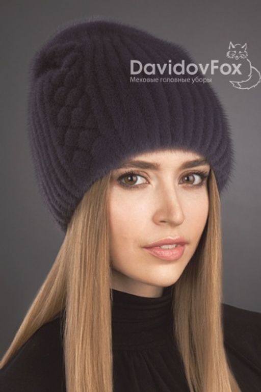 Шапка Бини норка орнамент байкал