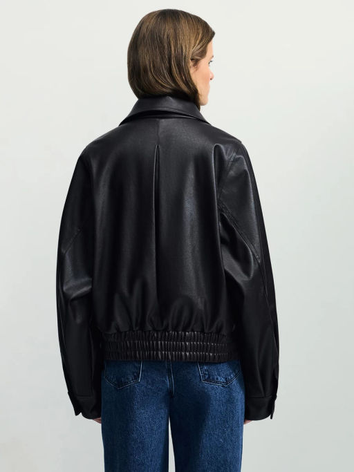 Куртка-бомбер из искусственной кожи с отложным воротником ZR2604102201-27 / Zarina  фото 7