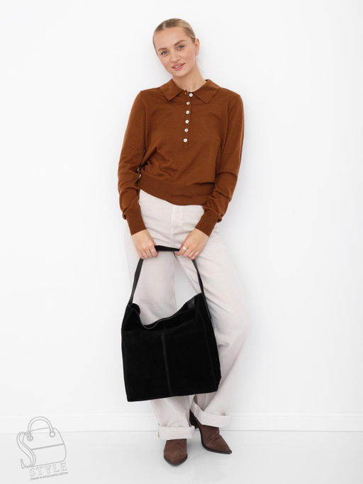 Сумка женская кожаная 990179NN black Natale Navetta в Новосибирске