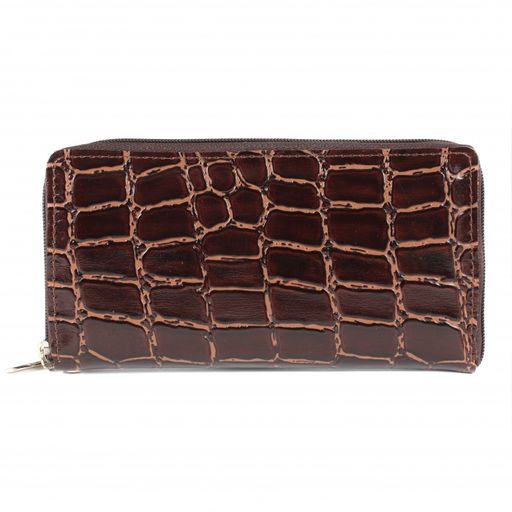 Портмоне женское Premier-S-39 н/к, 4 отд, 9 карм, коричневый крокодил крупный (3) 203832  фото 2