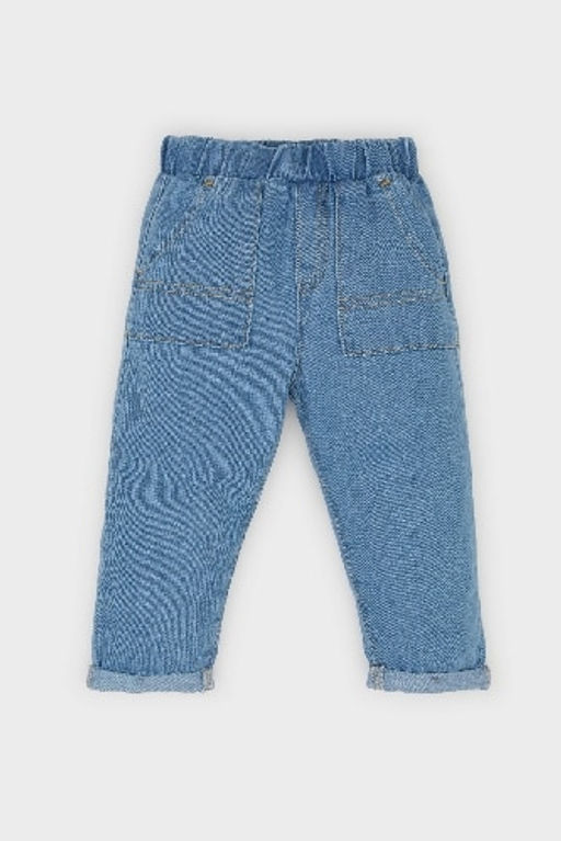 Erkek Bebek Beli Lastikli Jean Pantolon