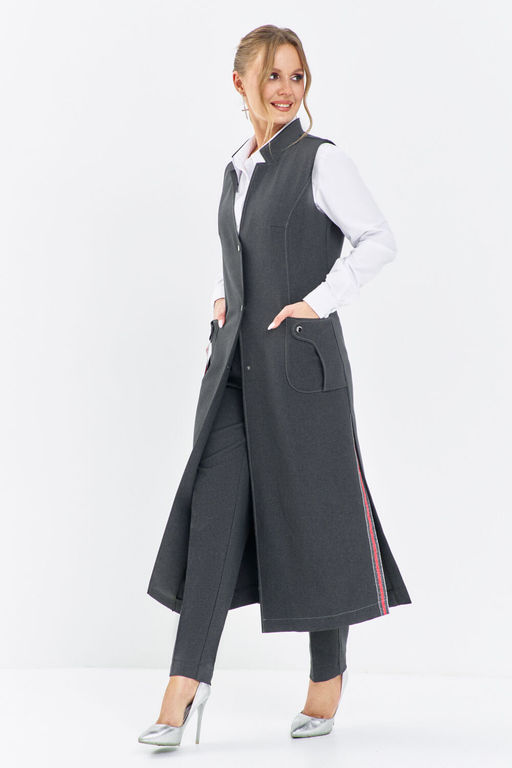 Костюм Euro Moda 646 серый