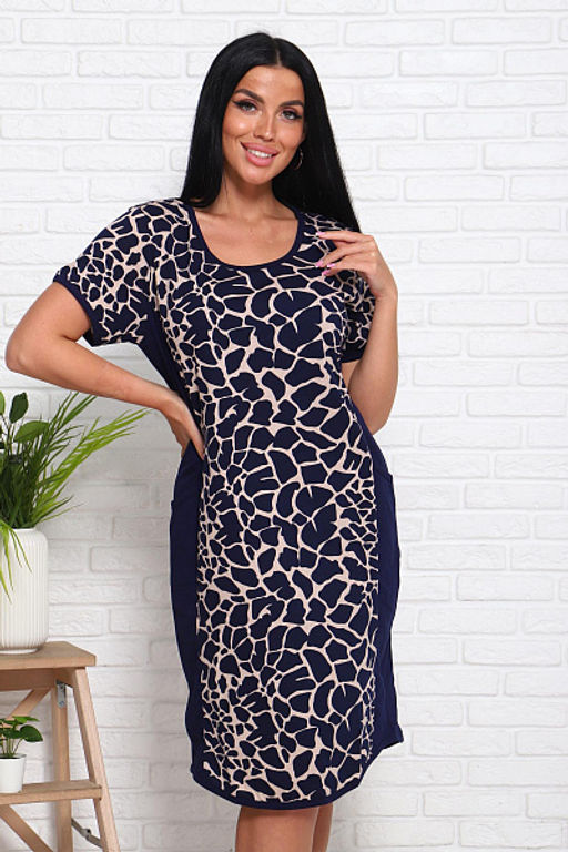 Туника с карманами (00999, синий)