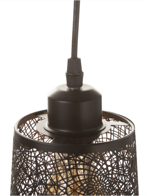 Светильник «Манчестер» (Вышивка) 1×40 Вт Е27 черный 12.5×12.5×24+100 см