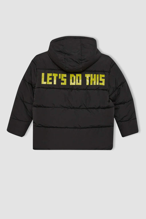 Водоотталкивающая куртка-пуховик с капюшоном для мальчиков - Defacto фото 10