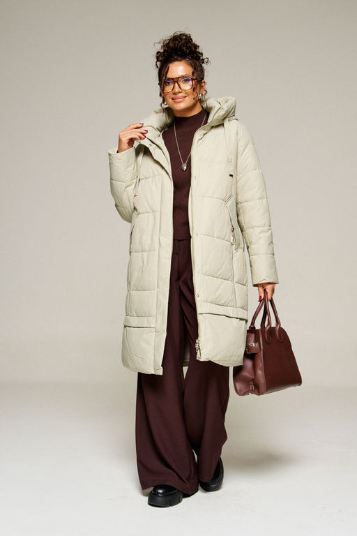 Пальто Beautiful Free 8022 фисташковый