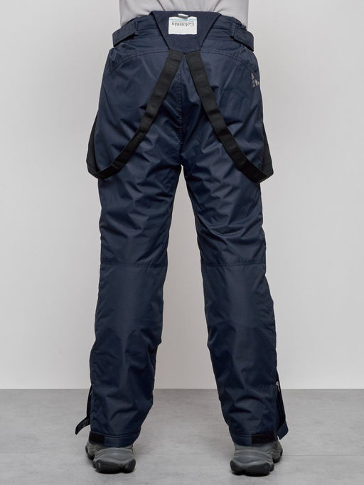 Полукомбинезон утепленный мужской зимний горнолыжный темно-синего цвета 7507TS - Colannia фото 8